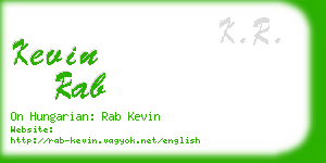 kevin rab business card